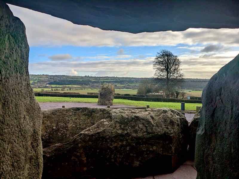 Newgrange entrance from inside